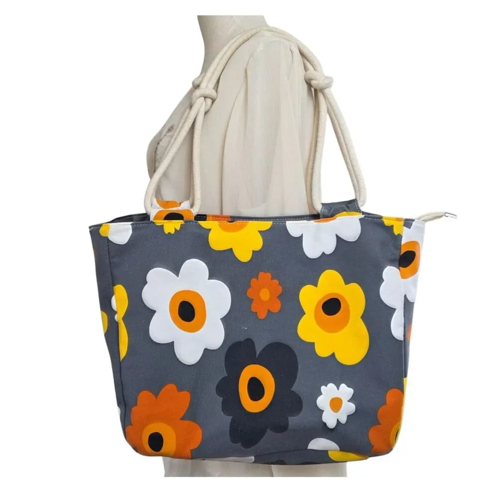 Farmhouse Is My Style Women's Fall Blooms Tote Bag Multicolor Cottagecore Rustic
